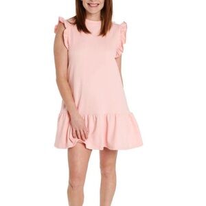 ENGLISH FACTORY SLEEVELESS‎ RUFFLED DRESS